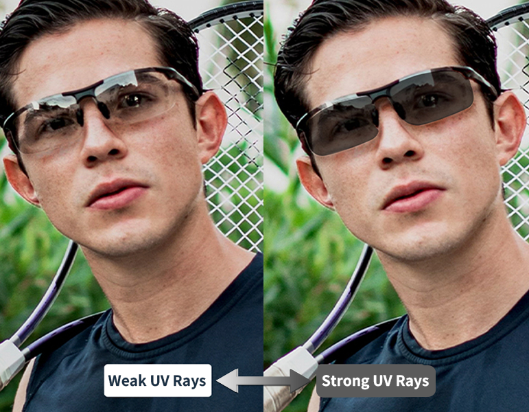 Photochromic Sunglasses with Anti-glare Polarized Lens- Day & Night Driving Safety Glasses